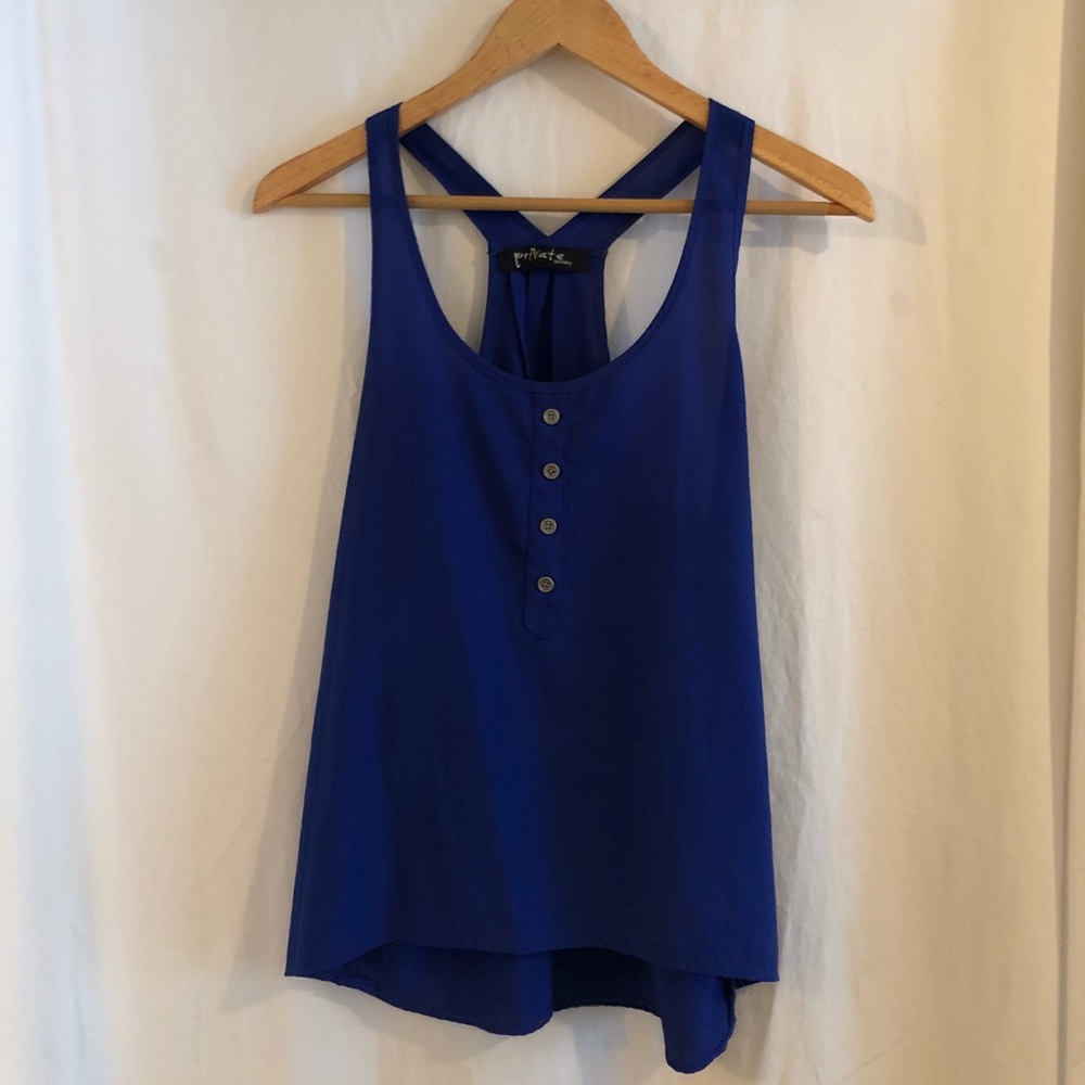 Cobalt Blue Razor Back Top
